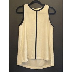 Madewell Polyester White Black Casual Dress Tank Women’s Top S Small A122